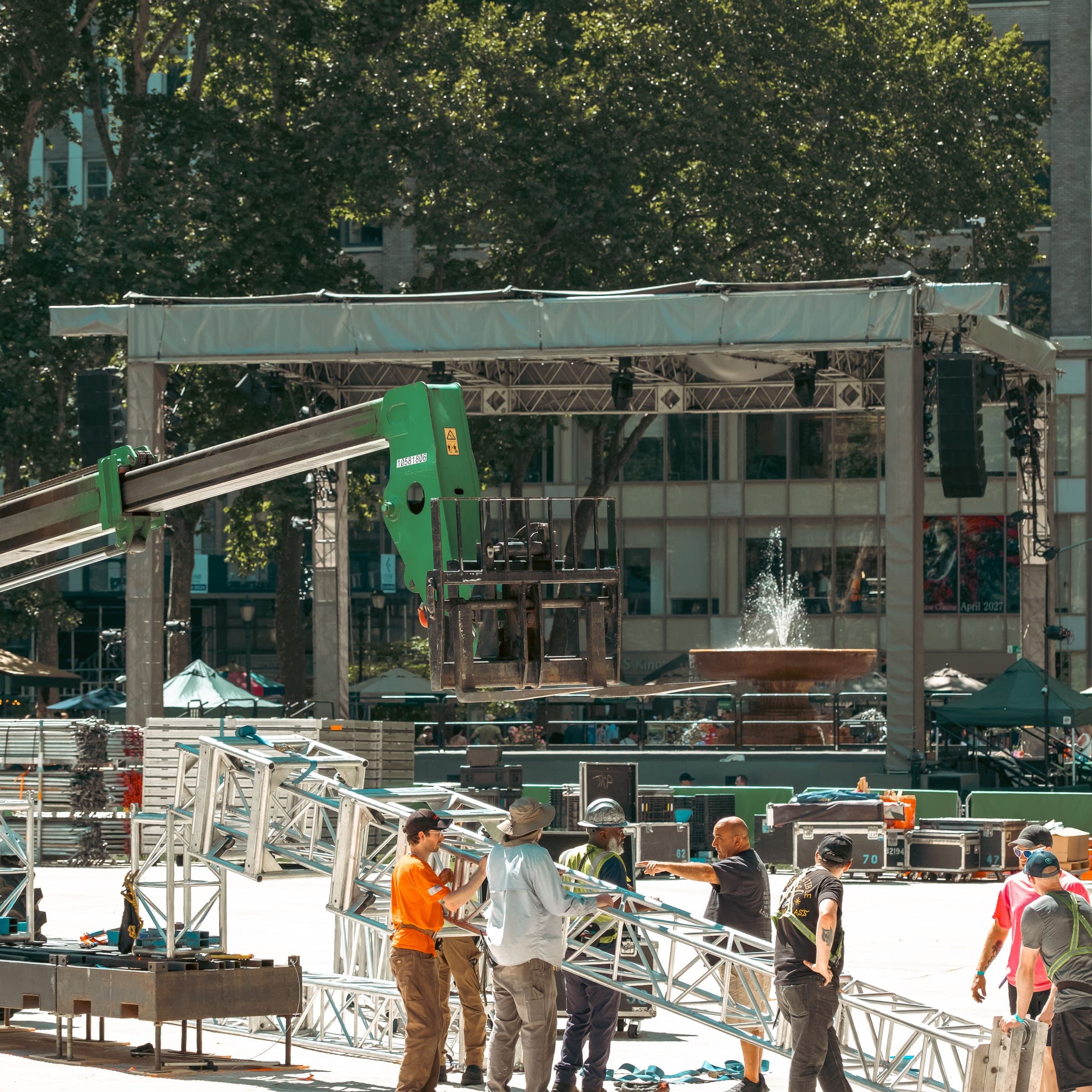 Termingerecht auf- und abgebaut